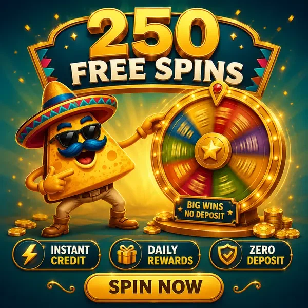 El Campeón spinning golden prize wheel for 250 BGaming Free Spins no deposit bonus
