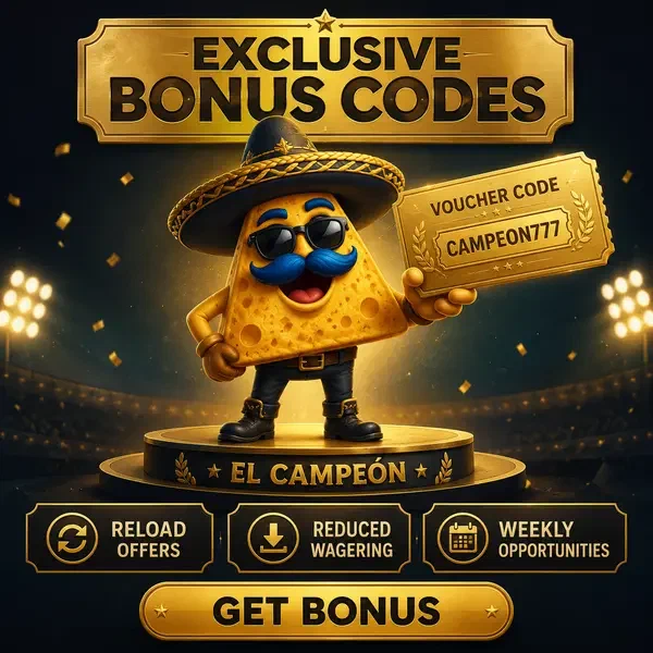 El Campeón presents exclusive bonus codes at Casinacho for existing players